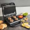 Електрическа скара Tefal OptiGrill+ GC717810, 2000W, 6 програми, Тефлоново незалепващо покритие, Touch screen, Интелигентен грил, Max 240C, Черен