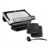 Електрическа скара Tefal OptiGrill+ Waffles GC716D12, 2000W, 6 програми, Тефлоново незалепващо покритие, Плочи за гофрети, Температурен контрол, Max 275C, Инокс