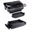 Електрическа скара Tefal OptiGrill+ Snacking&Baking GC714834, 2000W, 6 програми, Функция замразени храни, Незалепващо тефлоново покритие, Аксесоар за закуски и печене, Max 240C, Черен
