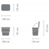 Кош за разделно събиране на боклук Brabantia Sort&Go 1003229, 3 л, Дръжка, Възможност за стенен монтаж, Тъмнозелен