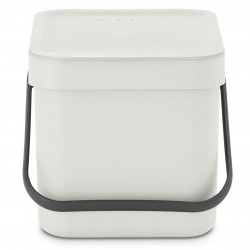 Кош за разделно събиране на боклук Brabantia Sort&Go 1005514, 6 л, Дръжка, Възможност за стенен монтаж, Светлосив