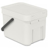 Кош за разделно събиране на боклук Brabantia Sort&Go 1005514, 6 л, Дръжка, Възможност за стенен монтаж, Светлосив