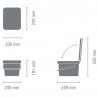 Кош за разделно събиране на боклук Brabantia Sort&Go 1005514, 6 л, Дръжка, Възможност за стенен монтаж, Светлосив