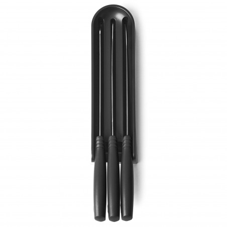 Комплект 3 бр ножове Brabantia Tasty+ 1001176, Закалена стомана, Устойчиви на надраскване и корозия, Тъмносив