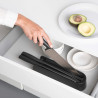 Комплект 3 бр ножове Brabantia Tasty+ 1001176, Закалена стомана, Устойчиви на надраскване и корозия, Тъмносив