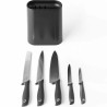 Комплект ножове 5 бр Brabantia Tasty+ 1001177, Закалена стомана, Устойчиви на надраскване и корозия, Тъмносив