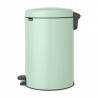 Кош за боклук с педал Brabantia NewIcon 1008847, 20 л, Плавно затваряне, Противоплъзгаща основа, Светлозелен