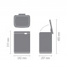 Кош за боклук Brabantia Bo Small 1006631, 7 л, Плавно и безшумно отваряне, Противоплъзгаща основа, Светлосин