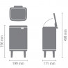 Кош за боклук Brabantia Bo Small Hi 1006639, 4 л, Повдигнат, Плавно и безшумно отваряне, Противоплъзгаща основа, Бял