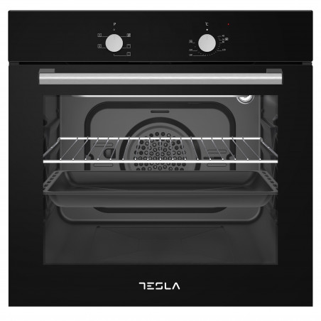Фурна за вграждане Tesla BO300SB, 2300 W, 56 л, 5 програми, Клас А, Почистване с пара, Черен