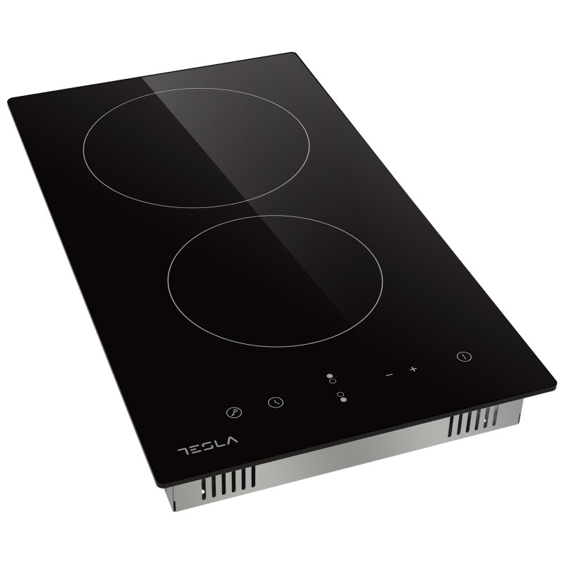 Стъклокерамичен плот за вграждане Tesla HV3201MB, 3300W, 9 степени, Таймер, Индикатор за гореща повърхност, Защита от деца, Черен