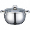 Тенджера Voltz V51210G18, 18 см, 2.7 литра, Дебело дъно, Индукция, Инокс
